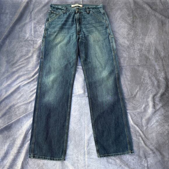 Men's Levi's Midwash Carpenter Loose Straight Blue Denim Work Jeans Sz 34 x 36 - Picture 1 of 7